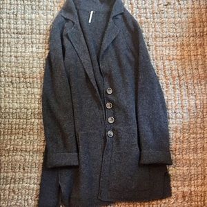 Free people wool button down sweater